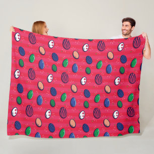 Farbenfroher Pop Art Ostereier Muster Fleecedecke