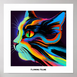Farbenfroher Pop Fantastische Bergwelten Poster