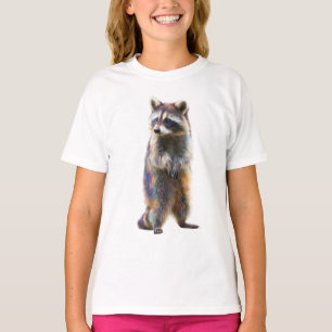 Farbenfroher prismatischer stehender Waschbär für  T-Shirt