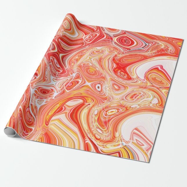 Farbenfroher psychedelischer Hintergrund aus verwo Geschenkpapier (Ungerollt)