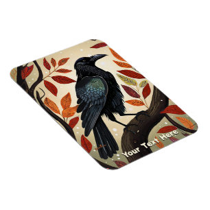 Farbenfroher Raven in einem Baum Magnet