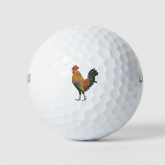 farbenfroher, realistischer Hahn Golfball