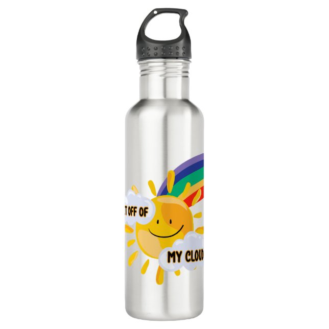 Farbenfroher Regenbogen aus meiner Cloud Edelstahlflasche (Vorderseite)