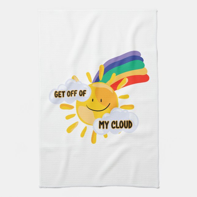 Farbenfroher Regenbogen aus meiner Cloud Geschirrtuch (Vertikal)