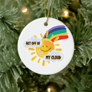 Farbenfroher Regenbogen aus meiner Cloud Keramik Ornament