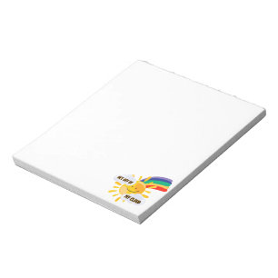 Farbenfroher Regenbogen aus meiner Cloud Notizblock