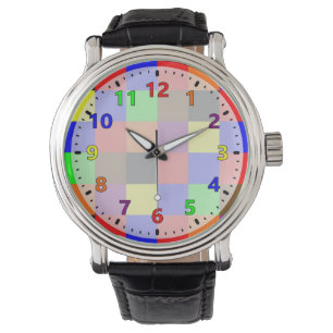 Farbenfroher Regenbogen der Farben Armbanduhr