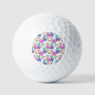 farbenfroher Regenbogen leuchtende Blumen Hummeln Golfball