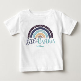 Farbenfroher Regenbogenbruder, individueller Name Baby T-shirt