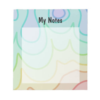 Farbenfroher Regenbogenpride Wiggle Notizblock