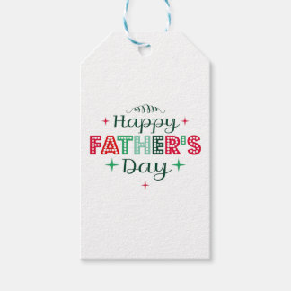 farbenfroher Retro glücklicher Vater Tag Geschenkanhänger