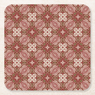 Farbenfroher Retro-Musterhintergrund 4 Rechteckiger Pappuntersetzer