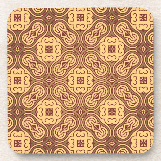 Farbenfroher Retro-Musterhintergrund Untersetzer (Vorderseite)