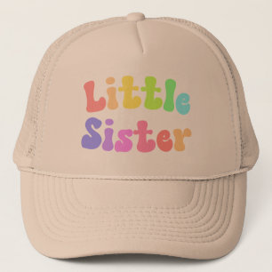 Farbenfroher Retro Schriftart Big Sister Trucker H Truckerkappe