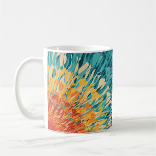 Farbenfroher Retro-Sonnenflare  Kaffeetasse