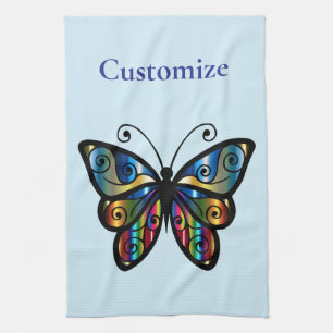 Farbenfroher Schmetterling Donner_Cove Geschirrtuch