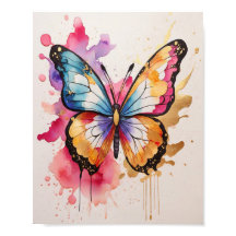 Farbenfroher Schmetterling mit künstlerischem Schl