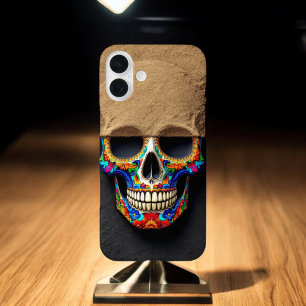 Farbenfroher Schutz des Schädels iPhone 16 Plus Hülle