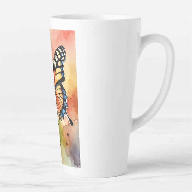 Farbenfroher Single Schmetterling Tasse (Rechts)
