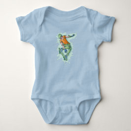 Farbenfroher Skater, lustige Illustration Baby Strampler