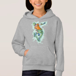 Farbenfroher Skater, lustige Illustration Hoodie