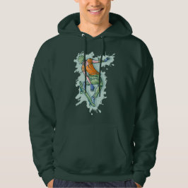 Farbenfroher Skater, lustige Illustration Hoodie