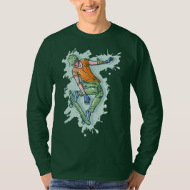 Farbenfroher Skater, lustige Illustration T-Shirt