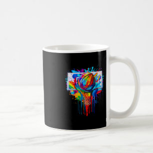 Farbenfroher Sketll Ll Tie Dye Splatter Slam Dunk Kaffeetasse