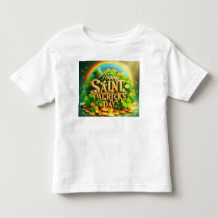 Farbenfroher, skurriler Regenbogen St. Patrick's D Kleinkind T-shirt