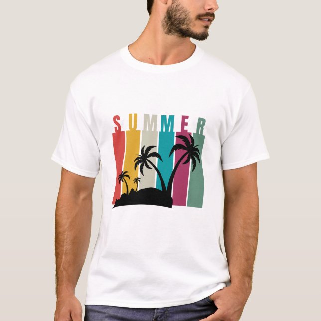 farbenfroher Sommer T-Shirt (Vorderseite)
