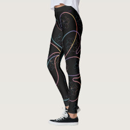 Farbenfroher Sonnenaufgang auf der Blume Black Chi Leggings