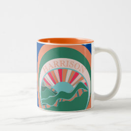 Farbenfroher Sonnenschein Fett Zweifarbige Tasse