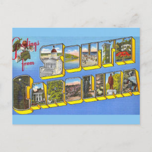Farbenfroher South Carolina-Gruß Postkarte