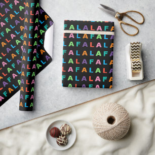 Farbenfroher Spaß FA LA LA URLAUBSSAISON Geschenkpapier