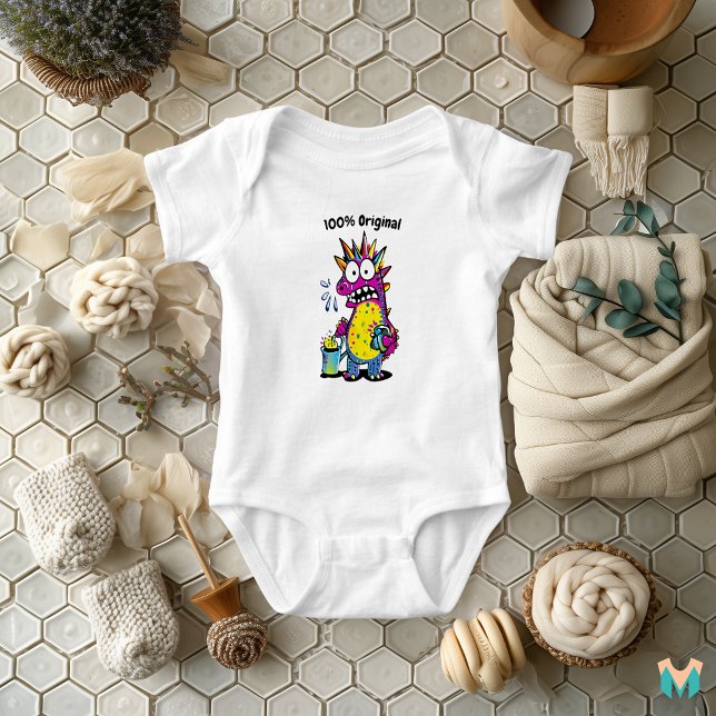 Farbenfroher Splash Dinosaur Kinderspass Baby Strampler (Von Creator hochgeladen)