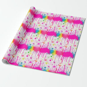 Farbenfroher Spritzer Geschenkpapier