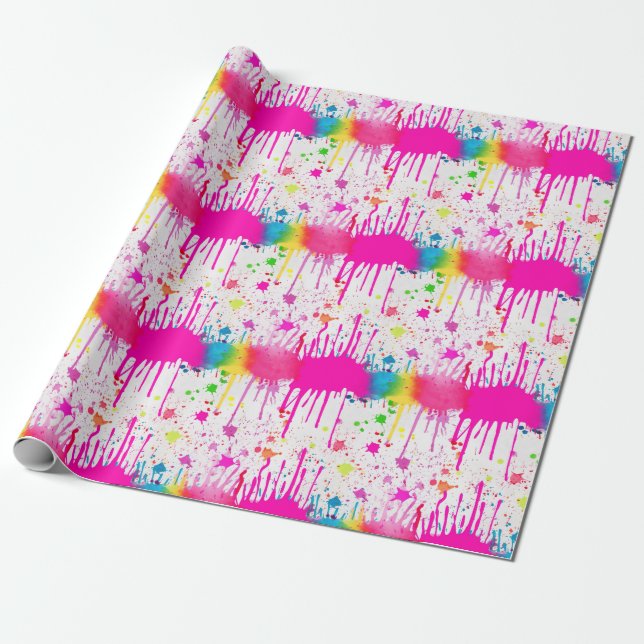 Farbenfroher Spritzer Geschenkpapier (Ungerollt)