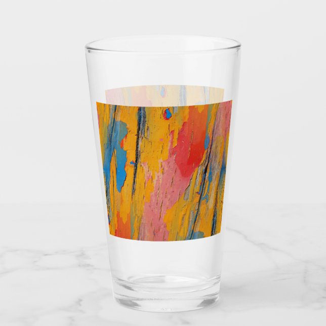 Farbenfroher Spritzer Glas (Vorderseite)