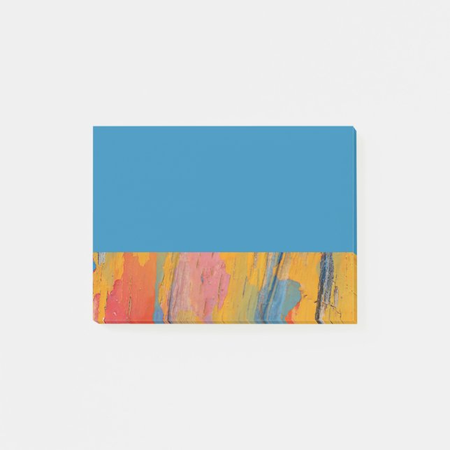 Farbenfroher Spritzer Post-it Klebezettel (Vorderseite)