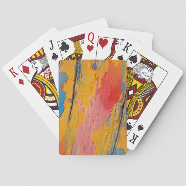 Farbenfroher Spritzer Spielkarten (Rückseite)