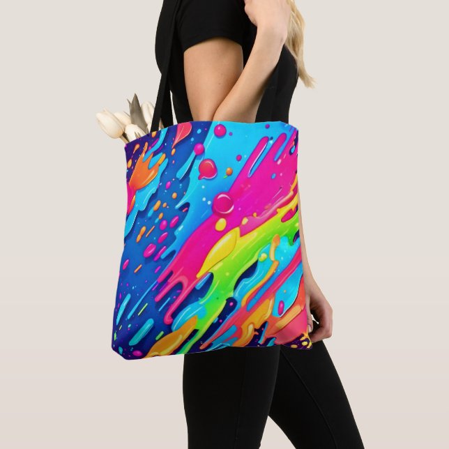 Farbenfroher Spritzer Tasche (Von Nahem)