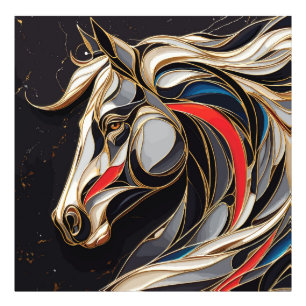 Farbenfroher Stallion-Geist Fotodruck