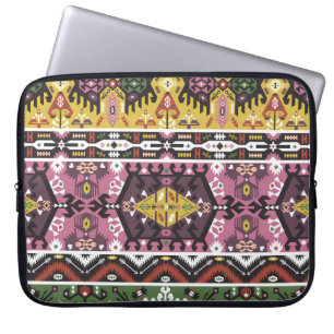 Farbenfroher Stammesstil, nahtloses Muster. Laptopschutzhülle