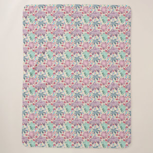 Farbenfroher Stern und florales nahtloses Muster a Sherpadecke