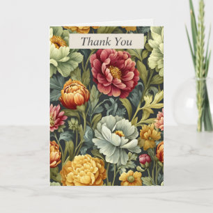 Farbenfroher Stift Gezeichnet Blume Danke Karte
