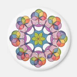 Farbenfroher Stift Gezeichnet Geometric Mandala Sp Magnet