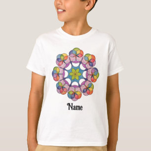 Farbenfroher Stift Gezeichnet Geometrisches Mandal T-Shirt