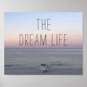 Farbenfroher Strandtraum Leben Poster