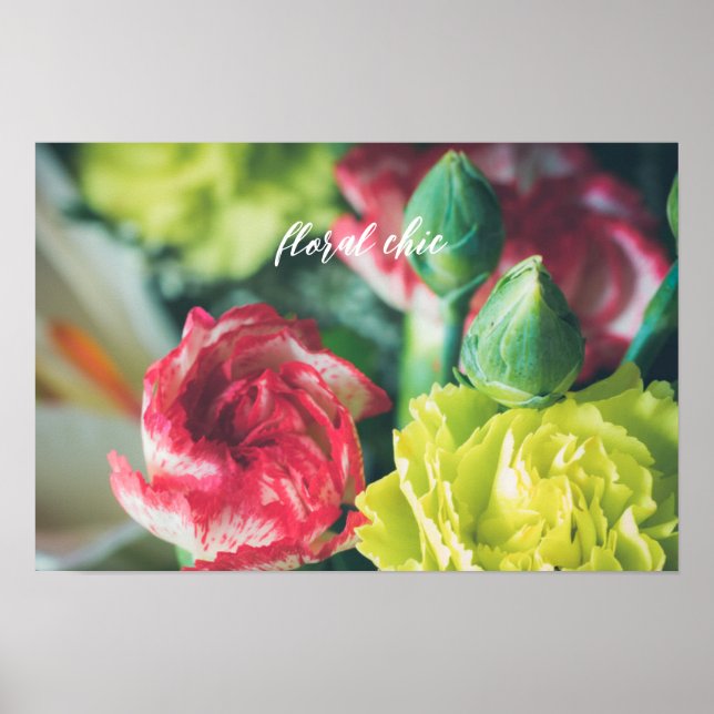 Farbenfroher Strauß von Blume Poster (Vorne)
