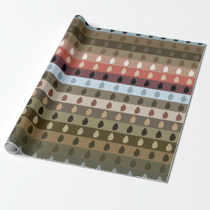 Farbenfroher Streifen-Stammeskunst Geschenkpapier